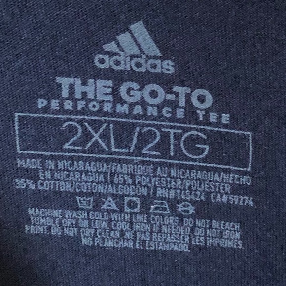 50% sale Adidas T-shirt NEW blue with 2 Xl - Picture 7 of 7